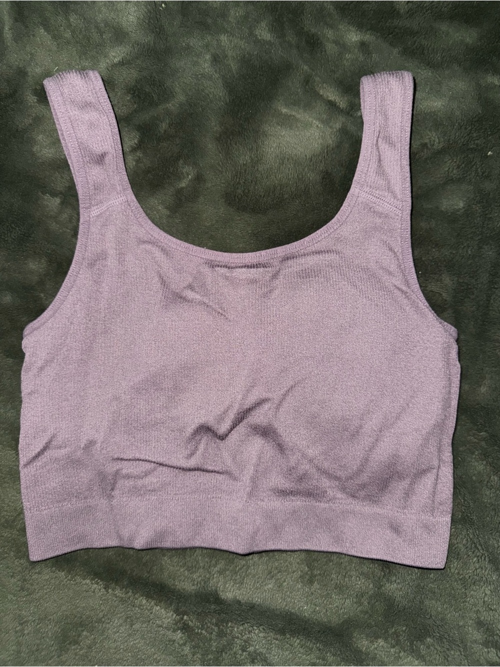 Women’s Lavender Ribbed Tank Crop Top